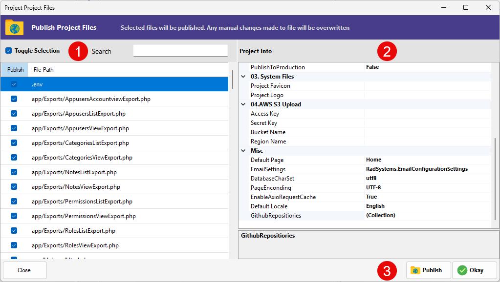 Project Settings | Radsystems Studio - Help Documentation